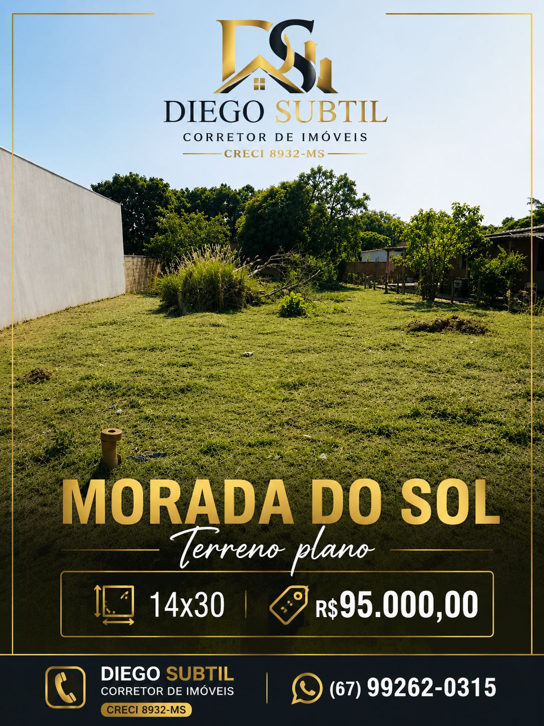 Terreno amplo Morada do Sol - Terreno em Morada do Sol, Campo Grande
